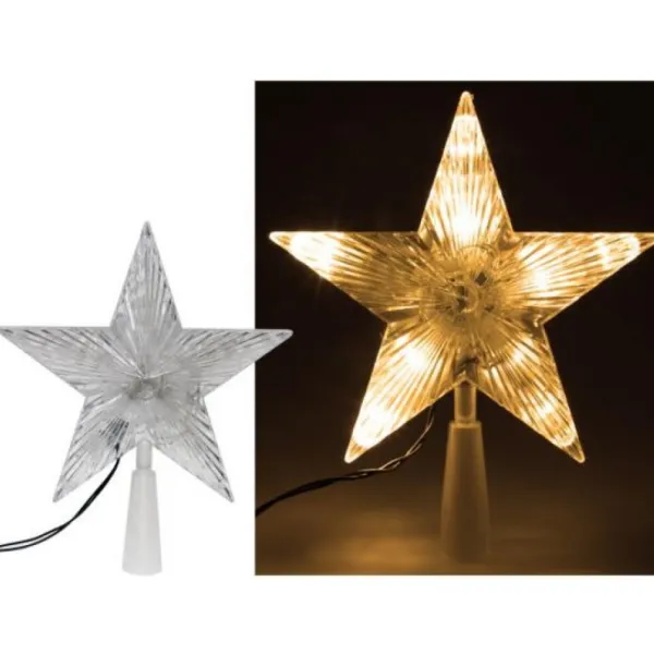 Badaboum Cimier De Sapin Lumineux A Pile 10 Led Blanc Chaud Outlet