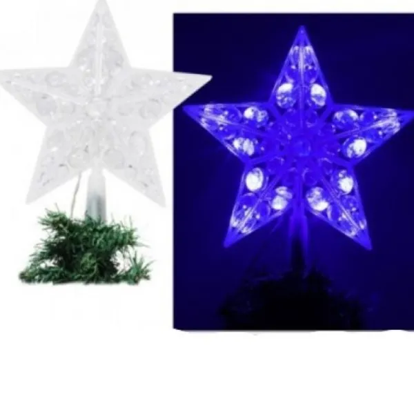 Badaboum Cimier De Sapin Lumineux Toile Led 20 Led Bleues New