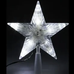 Badaboum Cimier De Sapin Lumineux Forme Etoile A Pile Blanc Online