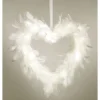 Badaboum Coeur En Plume Blanc Ajour 20 Cm