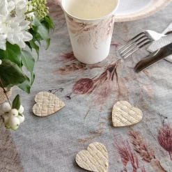 Badaboum Coeur Mariage Romance En Osier X10 Pi Ces New