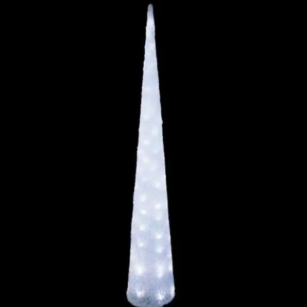 Badaboum Cone Lumineux Acrylique 120Cm 80 Led Blanc Froid Discount