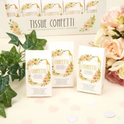 Badaboum Confettis De Table Coeur Blanc Et Rose Best