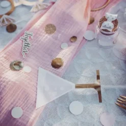 Online Confettis De Table Girly Rose Et Blanc Theme D Co Baby Shower