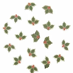 Badaboum Confettis De Table Houx De Noel 10Gr Hot