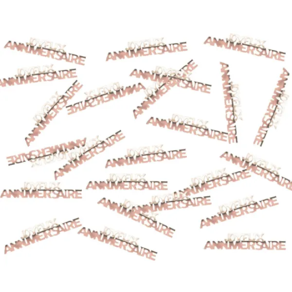 Outlet Confettis De Table Joyeux Anniversaire Rose Gold Theme Joyeux Anniversaire