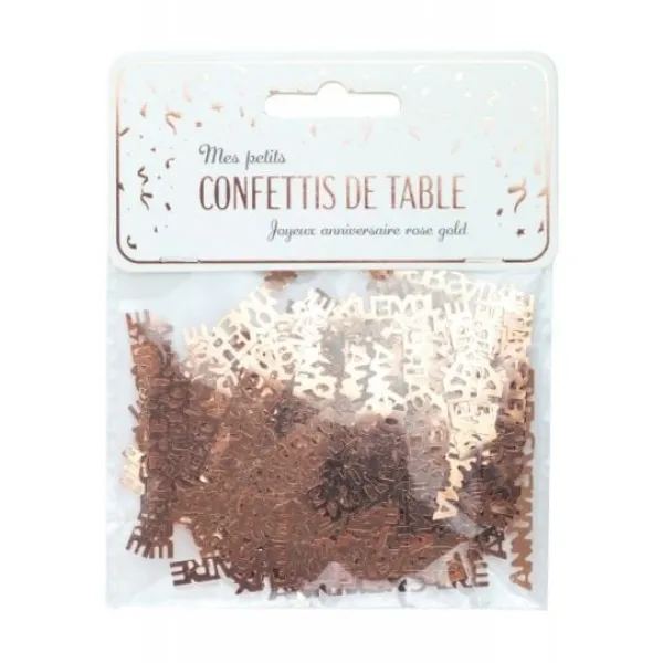 Outlet Confettis De Table Joyeux Anniversaire Rose Gold Theme Joyeux Anniversaire