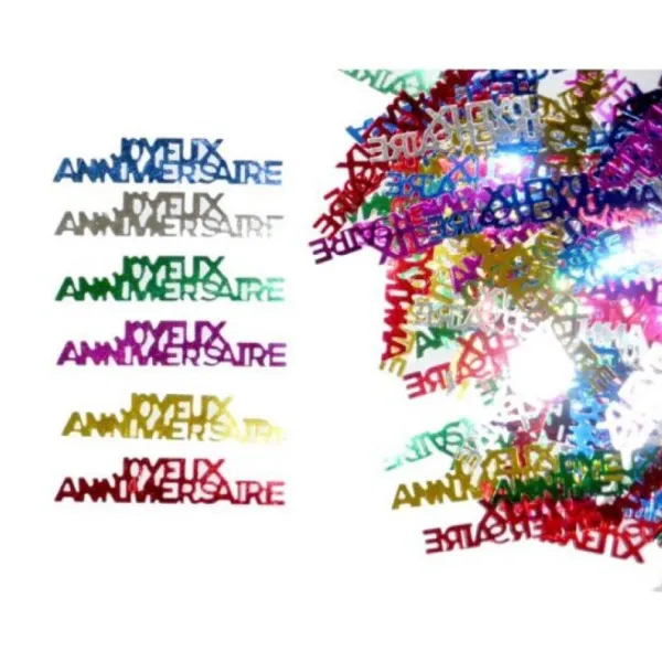 Badaboum Confettis De Table Joyeux Anniversaire