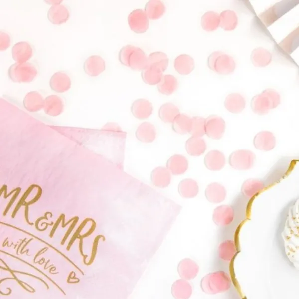 Badaboum Confettis De Table Mariage Rond Rose X 36 Clearance