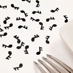 Badaboum Confettis De Table Mariage Musique Noir