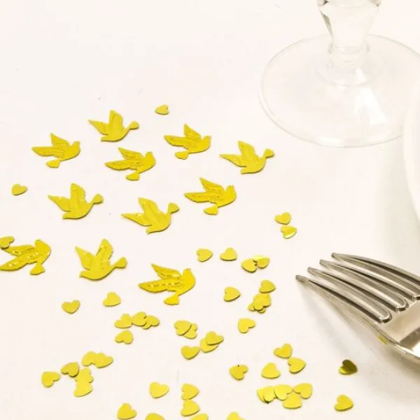 Outlet Confettis De Table Mariage Colombe Dor E Theme Colombe