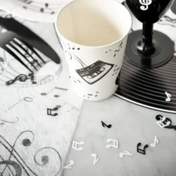 Badaboum Confettis De Table Mariage Musique Blanc