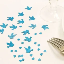 New Confettis De Table Mariage Colombe Turquoise Theme Colombe