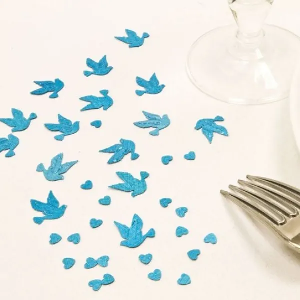 New Confettis De Table Mariage Colombe Turquoise Theme Colombe