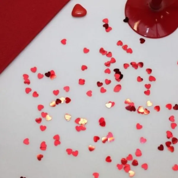 Badaboum Confettis Pour Mariage En Forme De Coeur Rouge Best