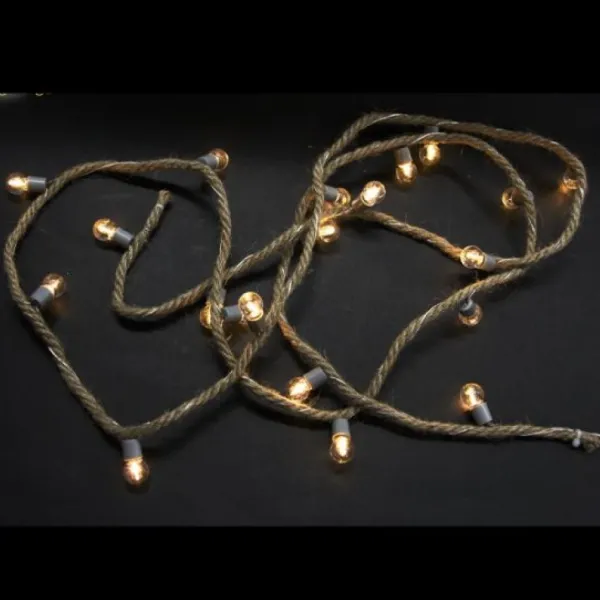 Badaboum Cordelette En Jute Lumineuse Blanc Chaud 20 Led Sale