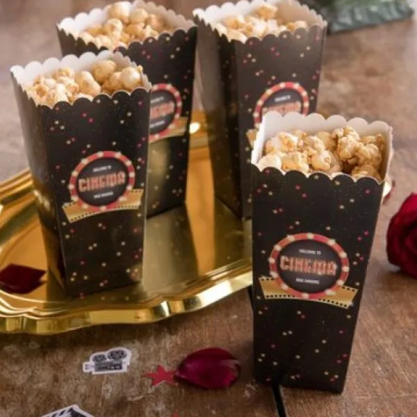 Cornet A Dragees Cinema Hollywood X 8 Pi Ces Theme Cinema