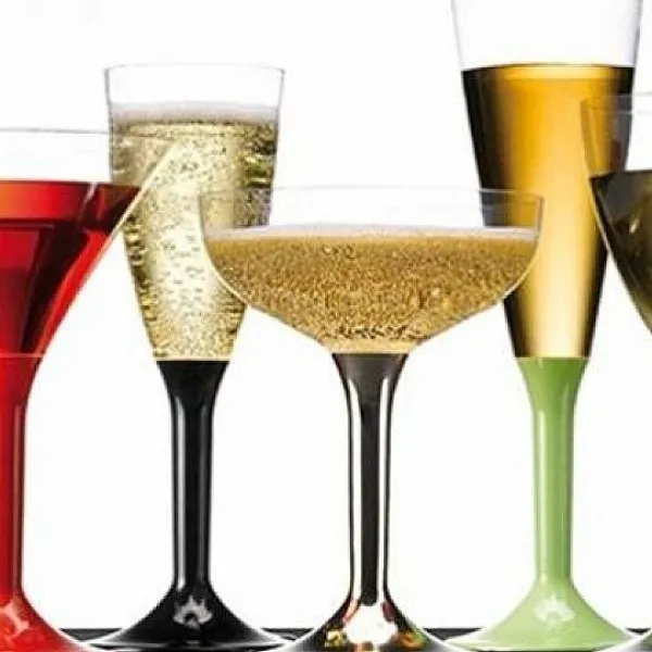 Badaboum Coupe Champagne En Plastique Bleu Marine X 20 Pi Ces Sale