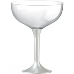 Badaboum Coupe Champagne Plastique Nacr Blanc X 20 Pi Ces