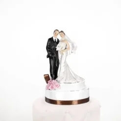 Badaboum Couple De Mari S Avec Ruban Satin Chocolat