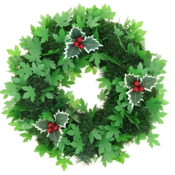 Badaboum Couronne De Noel Avec 3 Baies De Houx