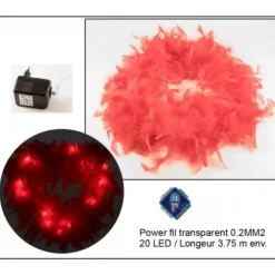 Badaboum Couronne Plume Avec 20 Led Hot
