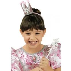 New Couronne Princesse Des Neiges Rose Avec Baguette Theme Deco Princesse