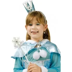 Clearance Couronne Princesse Des Neiges Bleu Clair Avec Baguette Theme Deco Princesse