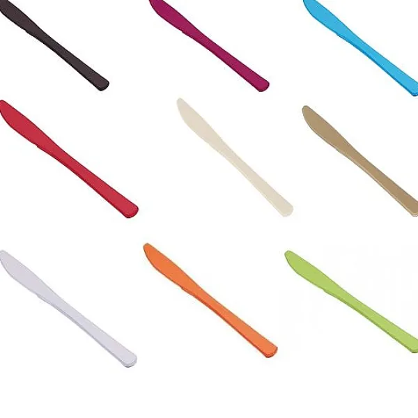 Badaboum Couteau Jetable Couleur En Plastique Rigide X 20 Pi Ces New