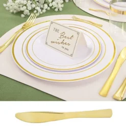 Badaboum Couteau Or Plastique Inox X 30 Pi Ces