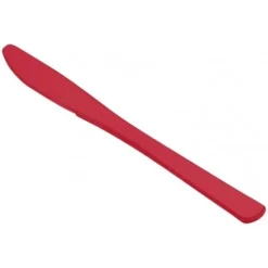 Clearance Couteau Plastique Rouge R Utilisable X 15 Theme Eco-Responsable
