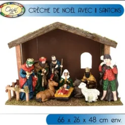 Badaboum Cr Che De Noel Classique Avec 11 Santons Outlet