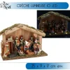 Badaboum Creche De Noel Lumineuse 10 Led Blanc Chaud + 9 Santons Clearance