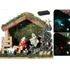 Badaboum Creche De Noel Lumineuse A Pile Avec 6 Santons New