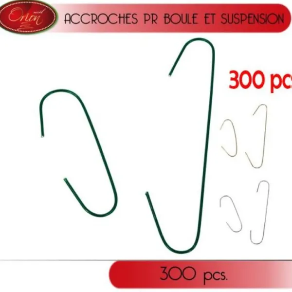 Badaboum Crochet Attache Boule De Noel X 300 Pi Ces Outlet