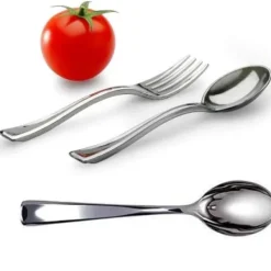 Badaboum Cuill Re Argent Plastique Inox X 50 Pi Ces