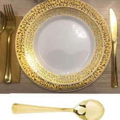 Badaboum Cuill Re Caf Plastique En Or Inox X 30 Pi Ces