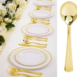 Badaboum Cuill Re Or Plastique Inox X 30 Pi Ces