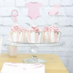 Best Cupcake Wrappers Baby Girl X6Pcs Theme D Co Baby Shower