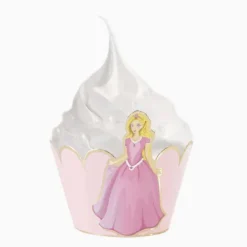 Hot Cupcake Wrappers Princesse X6Pcs Theme Deco Princesse