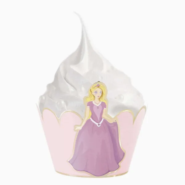 Hot Cupcake Wrappers Princesse X6Pcs Theme Deco Princesse