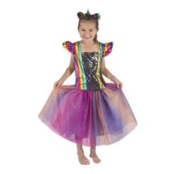 D Guisement Enfant Licorne Arc En Ciel 7/9 Ans Theme Licorne
