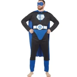 Badaboum D Guisement Homme Super Mari Bleu Noir S/M