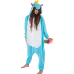 Clearance D Guisement Kigurumi Licorne Bleu 164Cm Theme Licorne