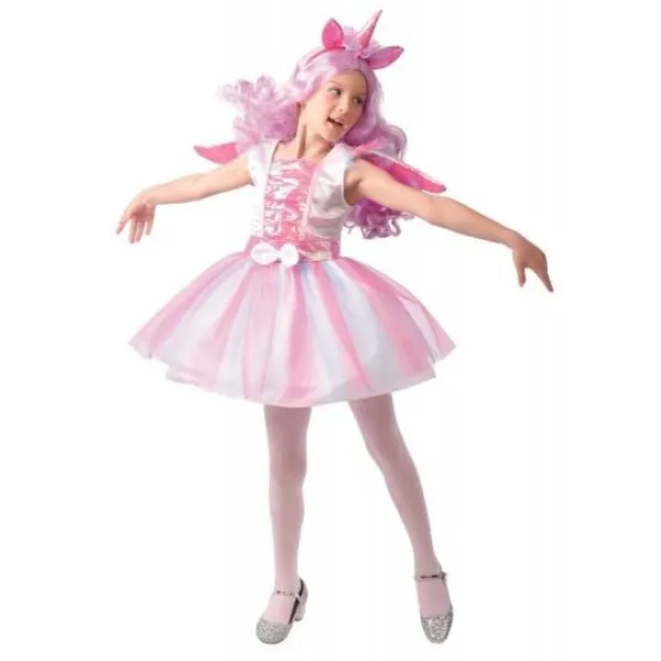 New D Guisement Licorne Rose Iris E 4/6 Ans Theme Licorne