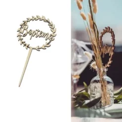 New Deco Centre De Table Bapt Me Bois Theme Bapteme