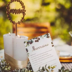 Deco Centre De Table Communion Bois Theme Communion