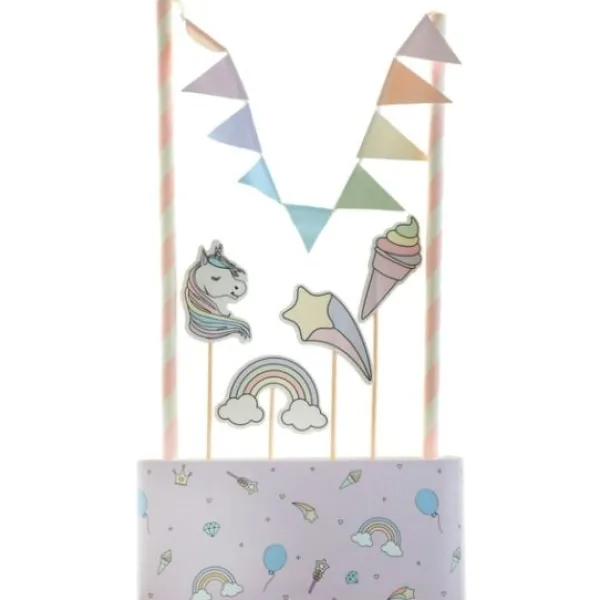 Sale Deco Gateau Licorne X 6 Pi Ces Theme Licorne