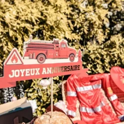 New Deco Gateau Pompier Joyeux Anniversaire Theme Joyeux Anniversaire