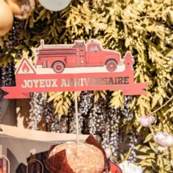 New Deco Gateau Pompier Joyeux Anniversaire Theme Joyeux Anniversaire